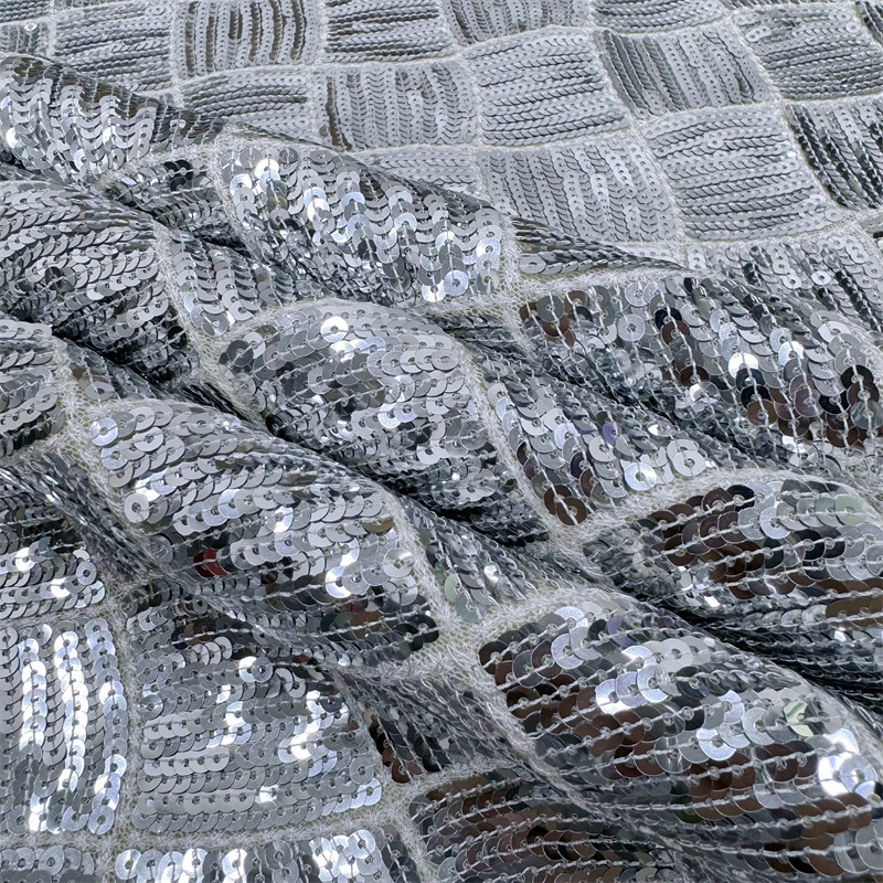 Sewing Embroidery Fabric - 1 jard koronki z haftem diamentowym
