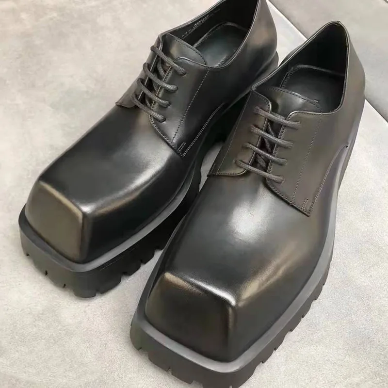 Sewing Latex - Męskie mokasyny Skórzane buty motocyklowe Wzór