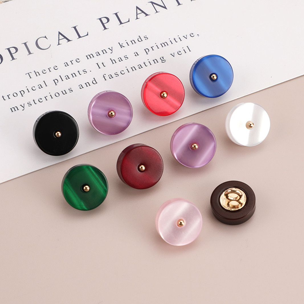 Button Hole Cutter - 20 SZTUK Kolorowych Żywicznych Metalowych Guzików