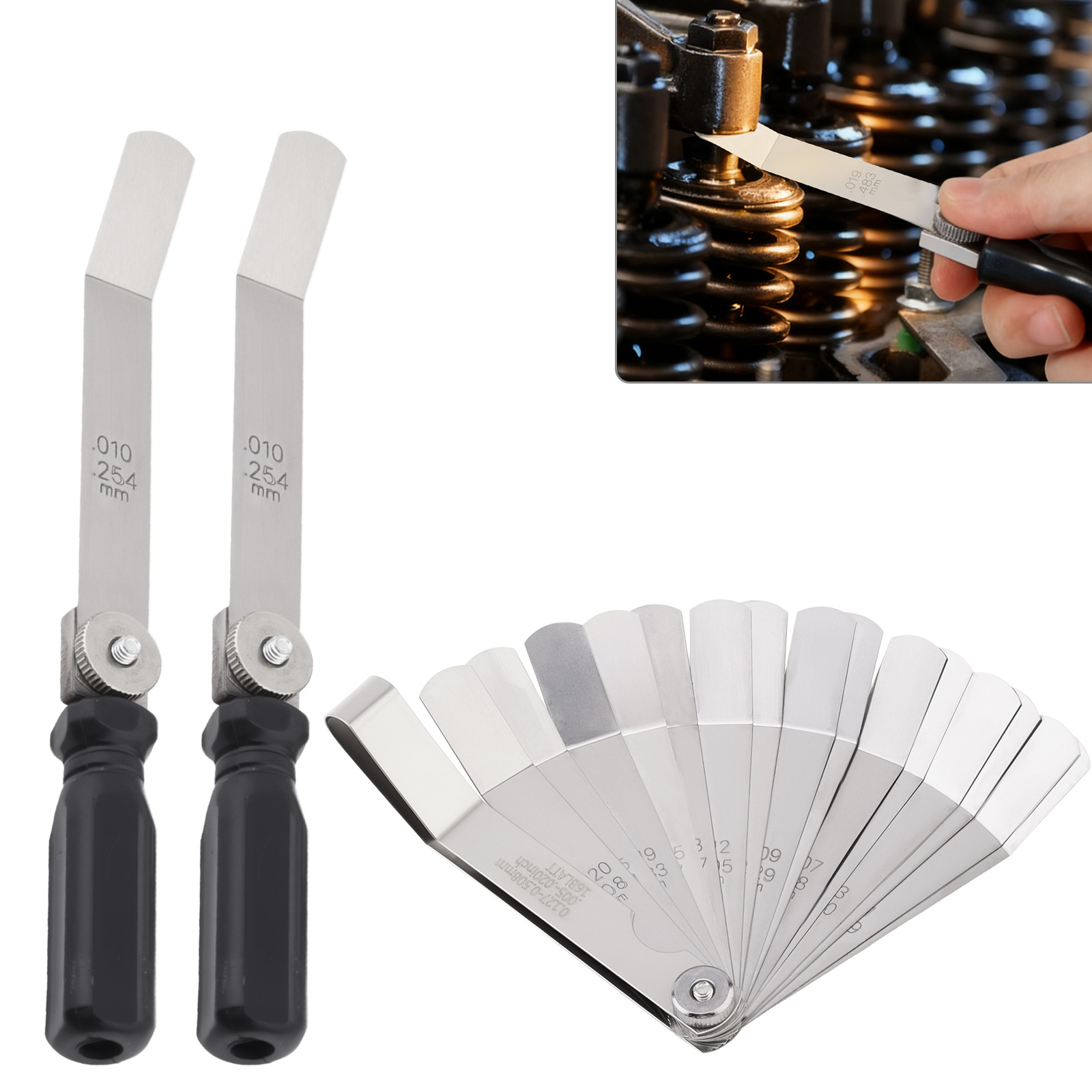 Seam Gauge Metal - Zestaw szczelinomierzy do zaworów ze stali