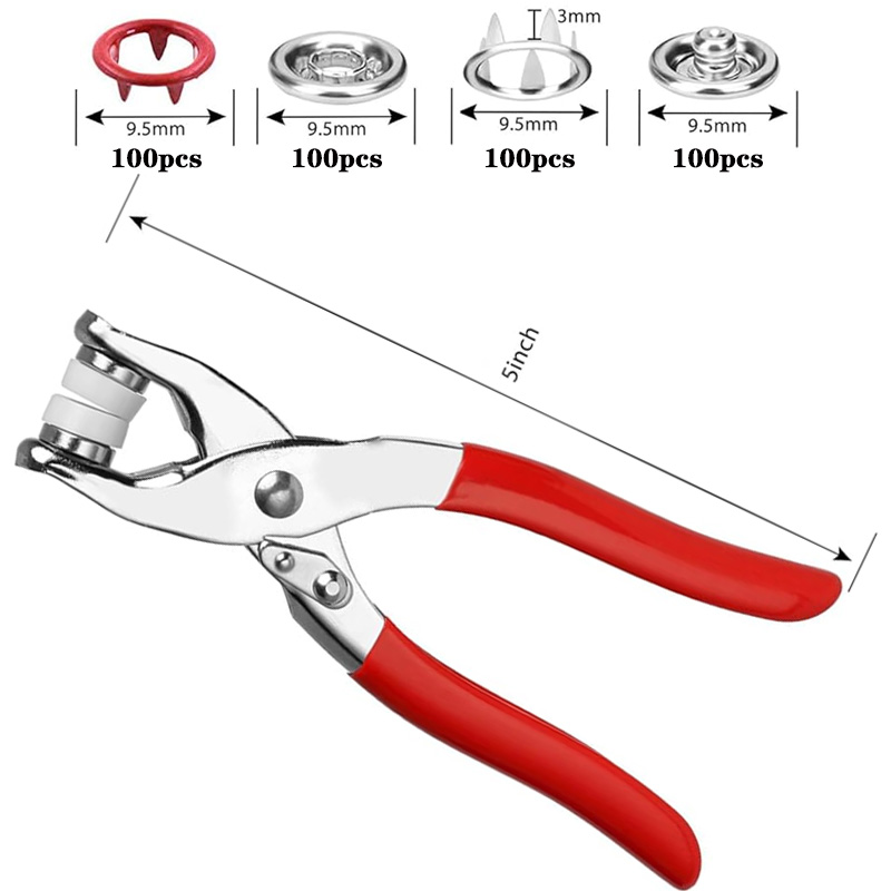 100-zestaw szczypiec zatrzasko – Snap Button Plier recenzja i cena