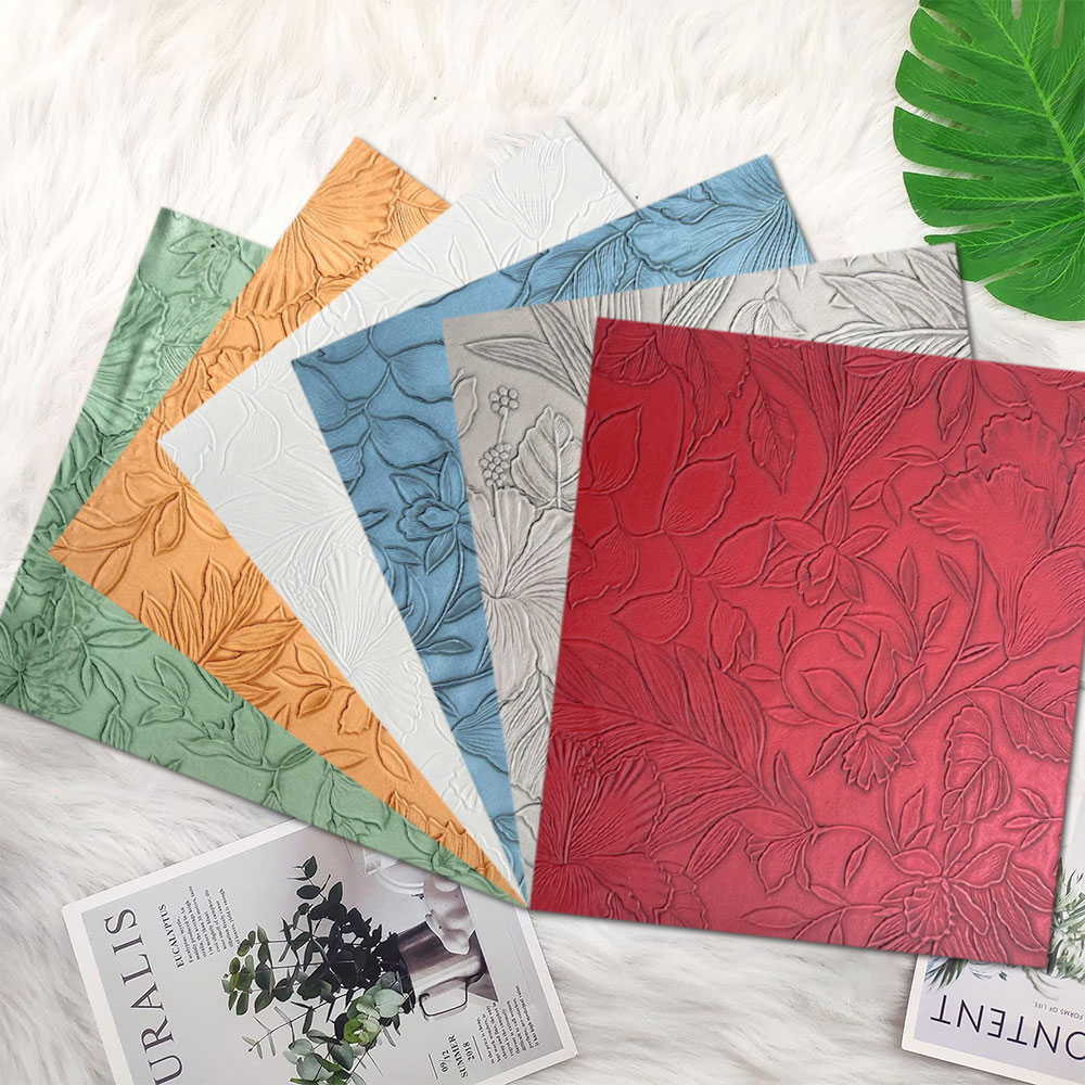 Vintage Flower Embossed Faux L – Vintage Sewing Textile recenzja i cena