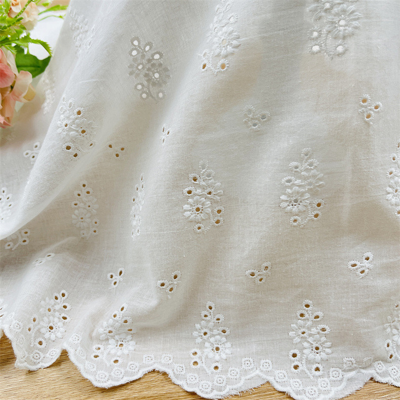 Tkanina bawełniana 100% z falb – Sewing Eyelet Fabric recenzja i cena