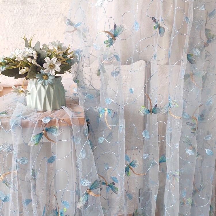1 jard niebiesko-różowej siate – Sewing Embroidery Fabric recenzja i cena
