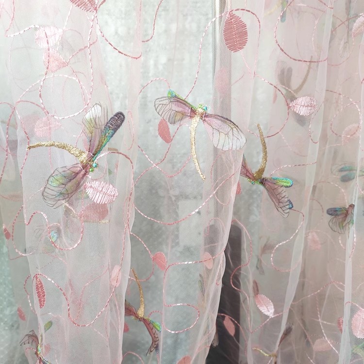 1 jard niebiesko-różowej siate – Sewing Embroidery Fabric recenzja i cena