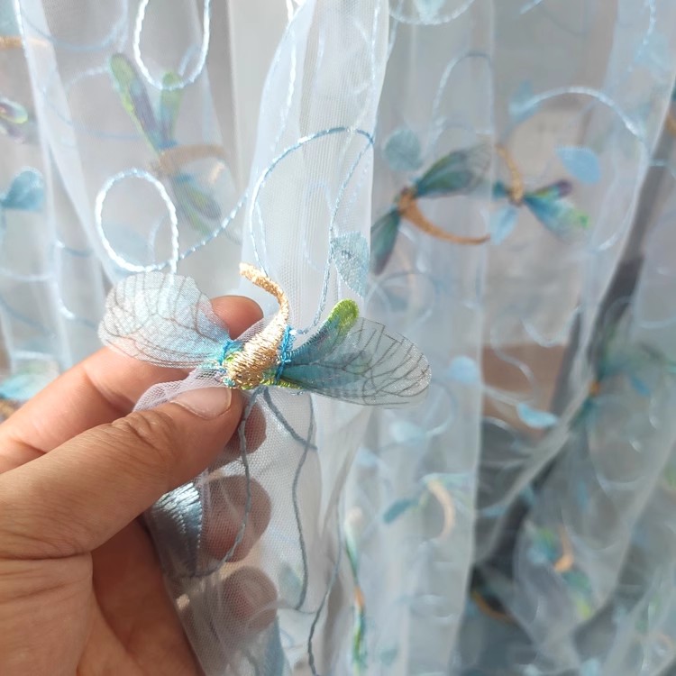 1 jard niebiesko-różowej siate – Sewing Embroidery Fabric recenzja i cena
