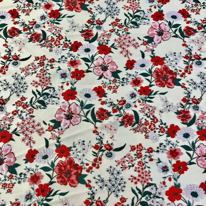 Czerwona Mała Kwiatowa Tkanina – Vintage Sewing Textile recenzja i cena