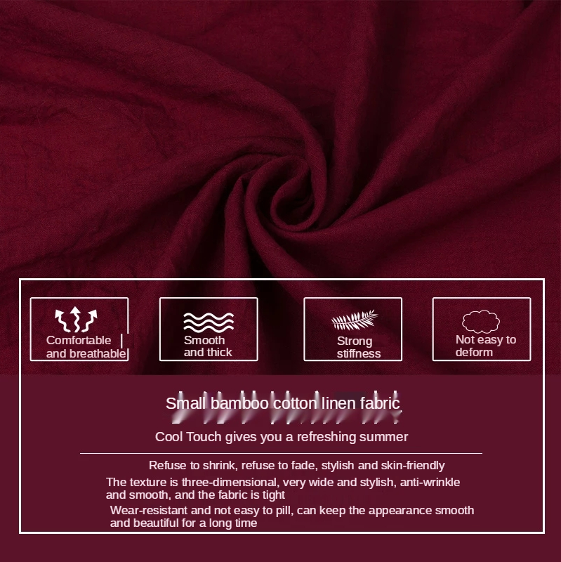 Cienkie bambusowe tkaniny lnia – Vintage Sewing Textile recenzja i cena